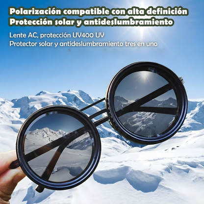 Gafas Retro de Polarización Ajustable